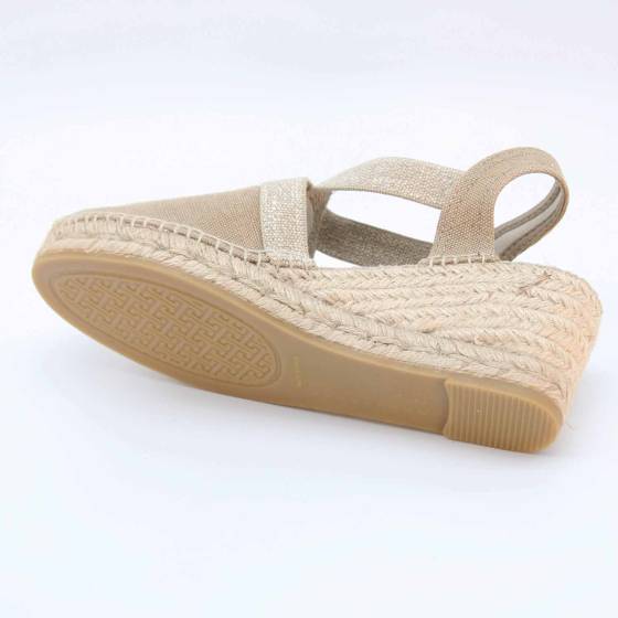 SANDALE ESPADRILLE TERRA-V TOILE BEIGE