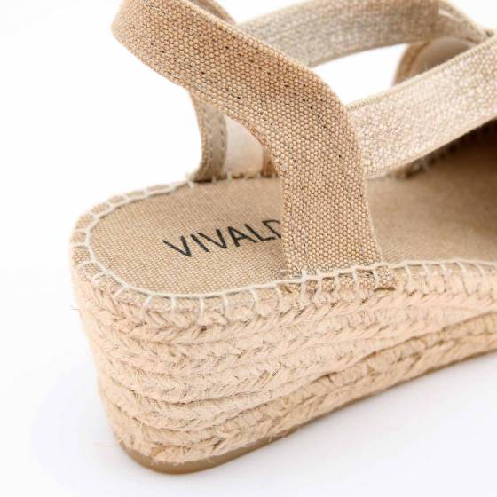 SANDALE ESPADRILLE TERRA-V TOILE BEIGE