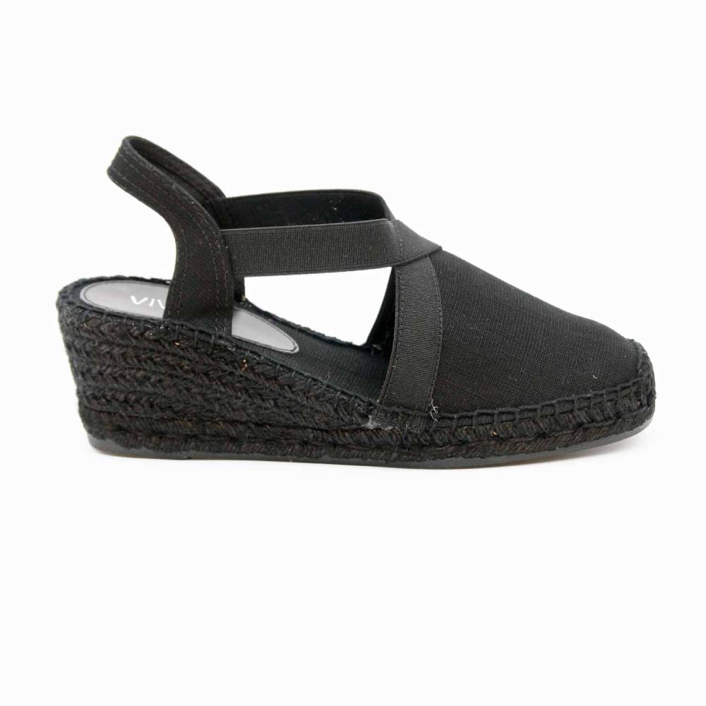 SANDALE ESPADRILLE FABI TOILE NOIR
