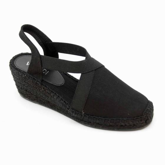 SANDALE ESPADRILLE FABI TOILE NOIR