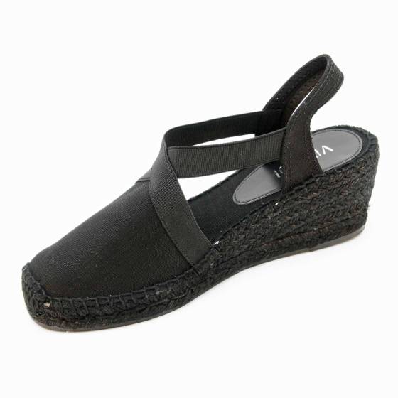 SANDALE ESPADRILLE FABI TOILE NOIR