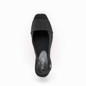 SANDALE ESPADRILLE FIORE TOILE NOIR