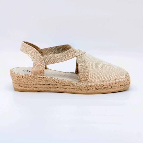 SANDALE ESPADRILLE VERDI-V TOILE-ECRU
