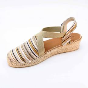 SANDALE ESPADRILLE VINAROS TOILE BEIGE-MULTICOLORS