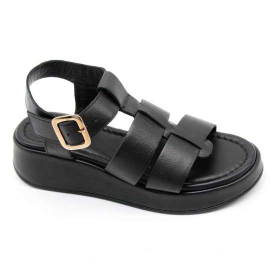 SANDALES GLR-1059 CUIR NOIR
