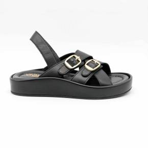 SANDALE RIO-1138 CUIR NOIR