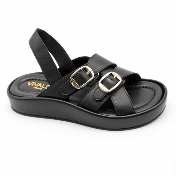SANDALE RIO-1138 CUIR NOIR
