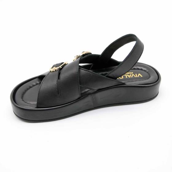 SANDALE RIO-1138 CUIR NOIR