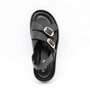 SANDALE RIO-1138 CUIR NOIR