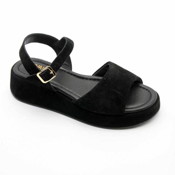 SANDALE GLR-1080 CUIR-VELOURS NOIR