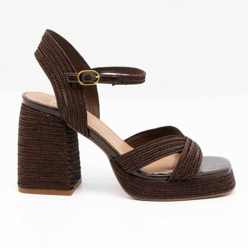 SANDALES HAVANA TEXTILE MARRON