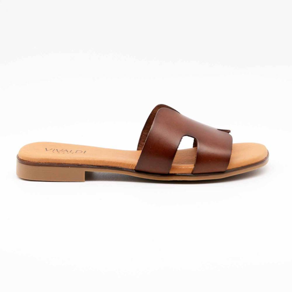 MULES 3053 CUIR MARRON