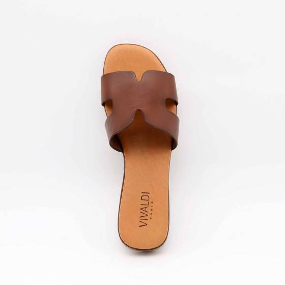 MULES 3053 CUIR MARRON