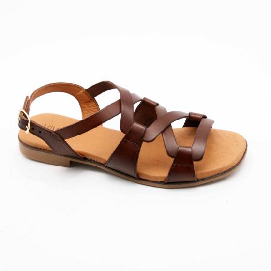 SANDALES 3080 CUIR MARRON